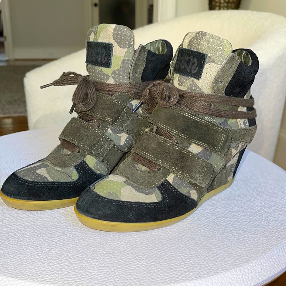 ASH wedge camo sneaker